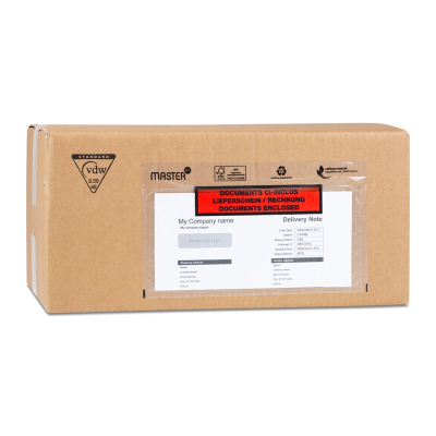 Paklijstenvelop recycled LDPE 230x113 bedrukt