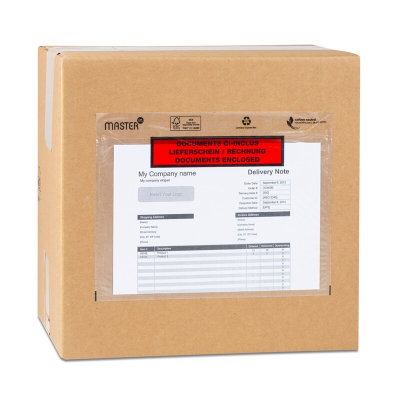 Paklijstenvelop recycled LDPE 230x158 bedrukt C5