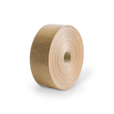 Versterkte gegomde papieren plakband 70mm x 150m Bruin