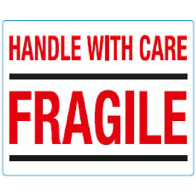 Waarschuwingsetiketten 79x97mm Handle With care