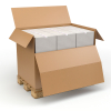 Palletdoos met laadklep 1185x785x780 BC-golf Dubbele golf Bruin